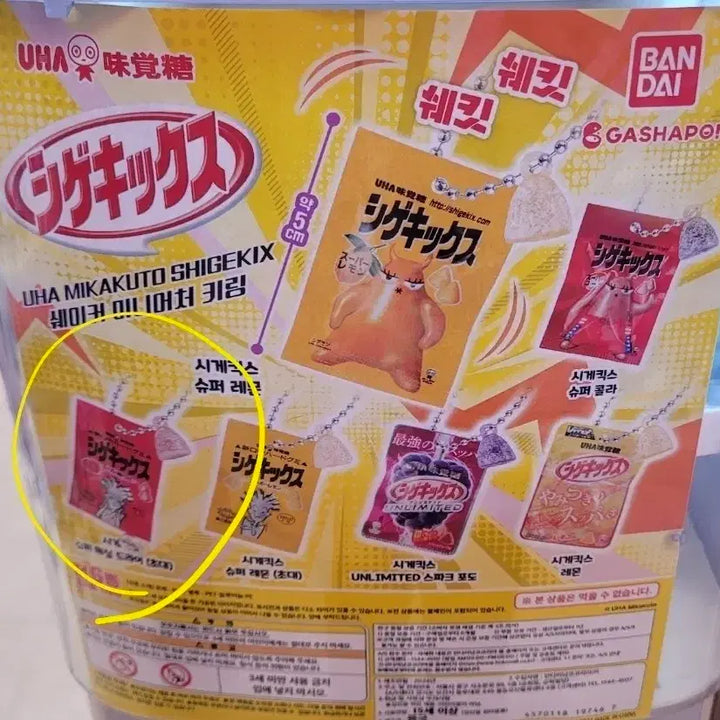 [BUNJANG] Bandai UHA Shaker Miniature Keyring / 반다이 UHA 쉐이커 미니어쳐 키링 가챠