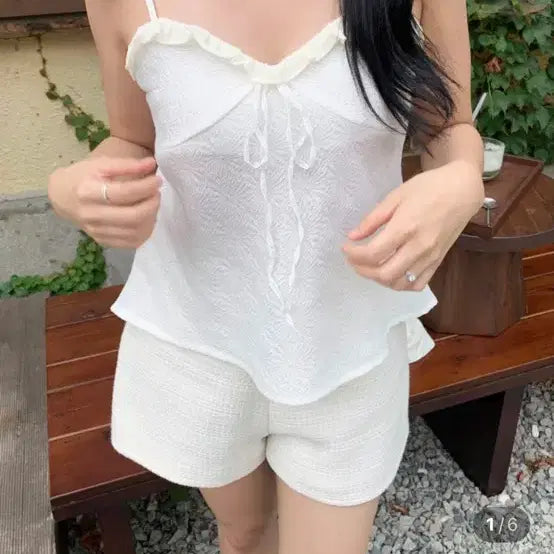 [BUNJANG] Unbranded Frill Bustier Cardigan Set / [새상품] 프릴뷔스티에 가디건 세트