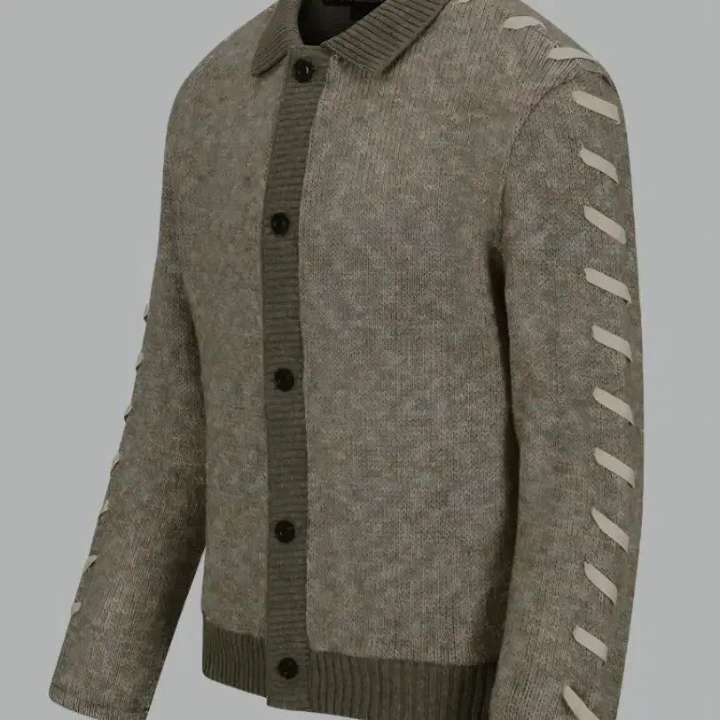 [BUNJANG] Anderson .Paak Unbleached Lace-Up Cardigan / 앤더슨벨 언블리치드 레이스업 가디건