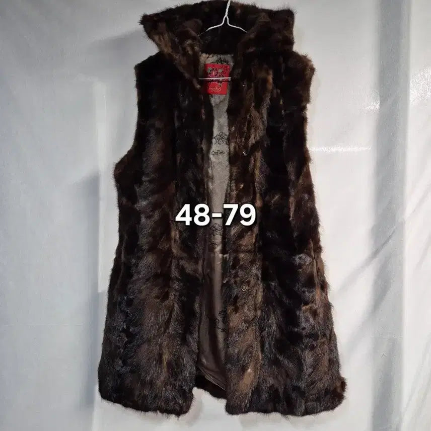 [BUNJANG] BOKO Mink Hooded Vest 55 Size / BOKO 밍크 후드 조끼 55사이즈 48-79