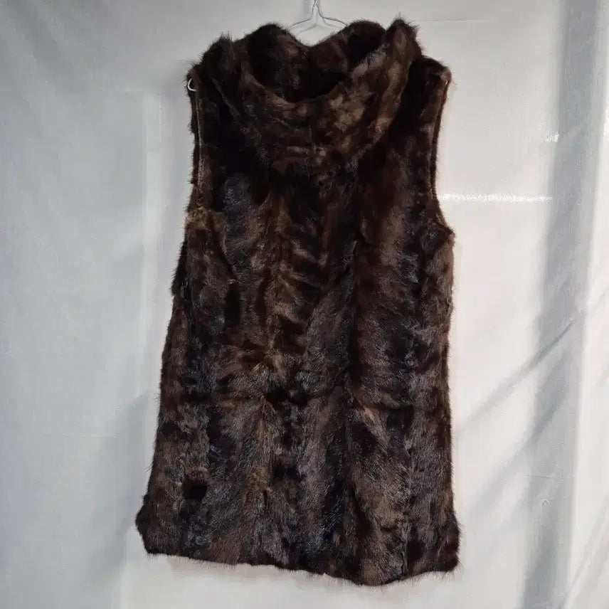 [BUNJANG] BOKO Mink Hooded Vest 55 Size / BOKO 밍크 후드 조끼 55사이즈 48-79