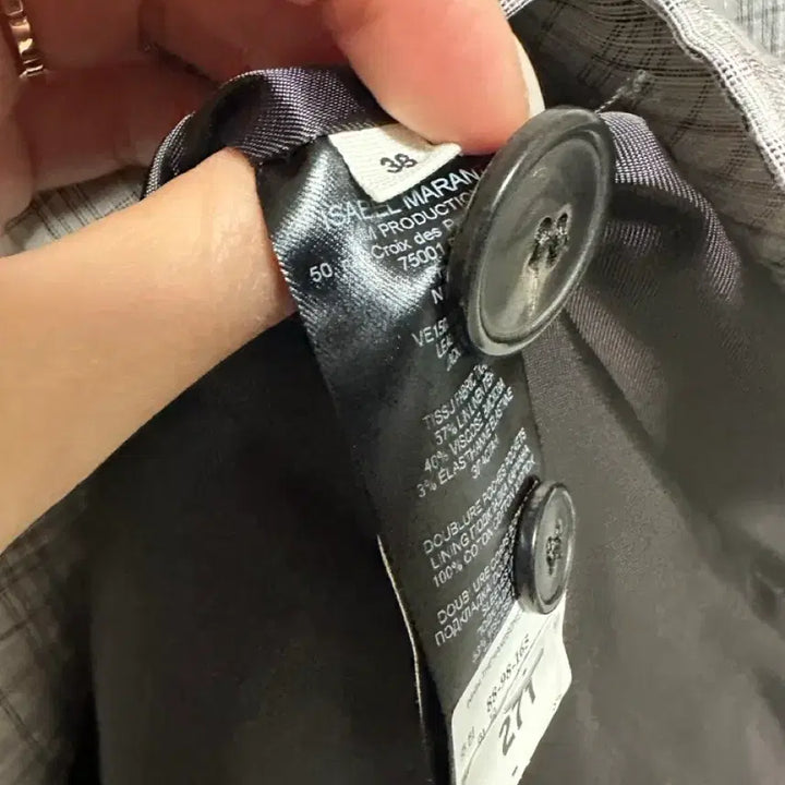 [BUNJANG] Isabel Marant Linen Check Double Jacket / 이자벨마랑21 린넨 체크 더블 자켓