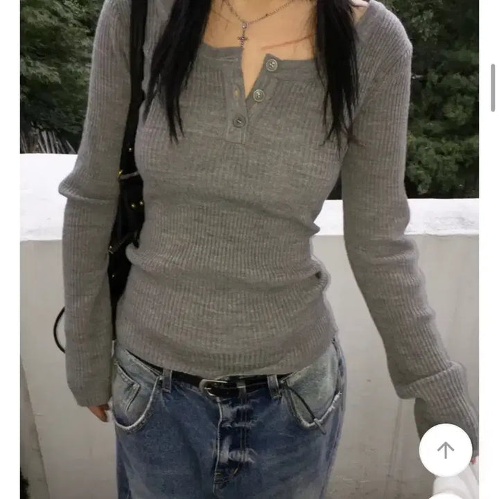 [BUNJANG] IZIZ Mauve Rib Knit Sweater / 이즈이즈 Mauve rib Knit