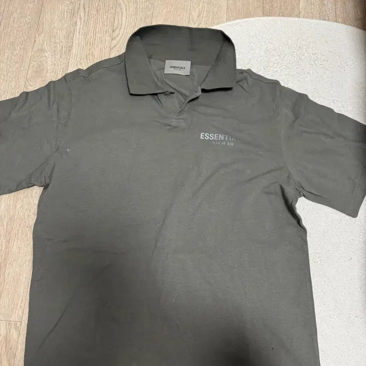 [BUNJANG] Essential Pogo Khaki Short-Sleeve Polo Shirt / 에센셜 포고 카키 반팔 폴로티셔츠