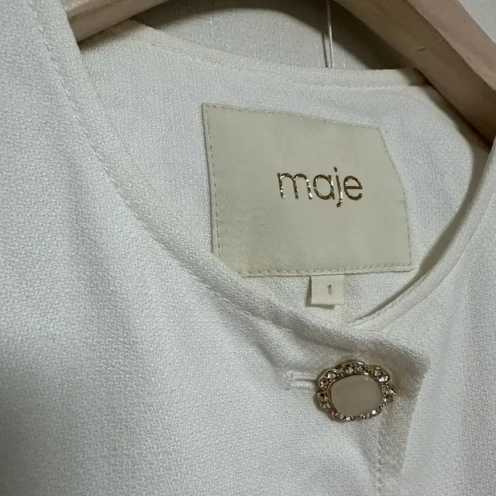 [BUNJANG] Maje 21 Cropped Linen Cotton Jacket / 마쥬21 크롭 린넨 코튼 자켓