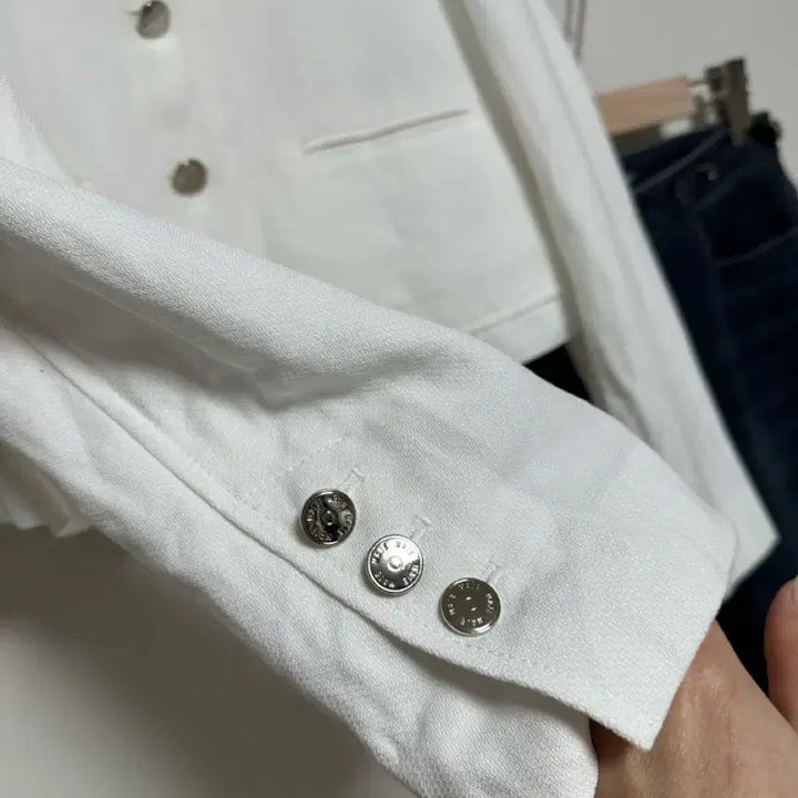 [BUNJANG] Maje 21 Cropped Linen Cotton Jacket / 마쥬21 크롭 린넨 코튼 자켓