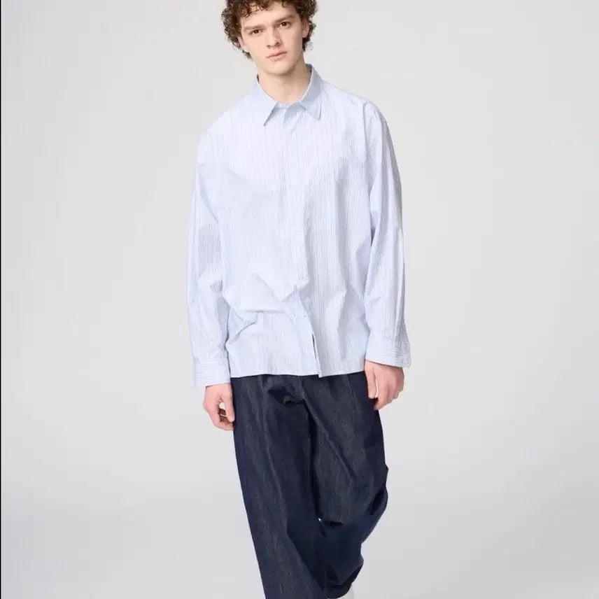 [BUNJANG] Uniqlo Oversized Broadcloth Shirt / 유니클로 브로드클로스오버사이즈셔츠
