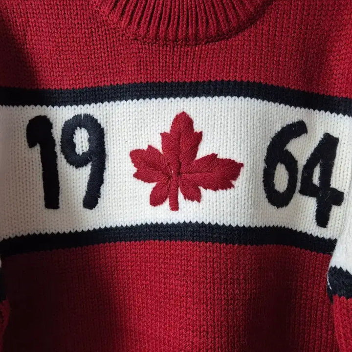 [BUNJANG] 1964 Maple Red Knit Sweater / 1964 메이플 레드 니트 스웨터