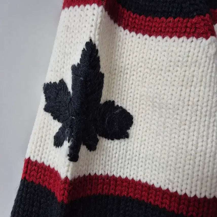 [BUNJANG] Maple Knit Zip-up Cardigan / 메이플 니트 집업 가디건