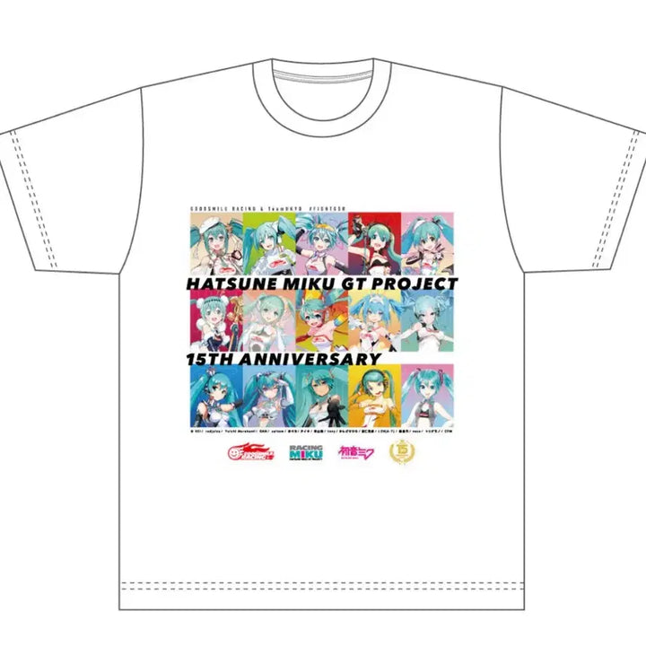 [SOLD OUT] 공식) 레이싱 미쿠 굿스마일 하츠네 미쿠 GT 프로젝트 15주년 티셔츠