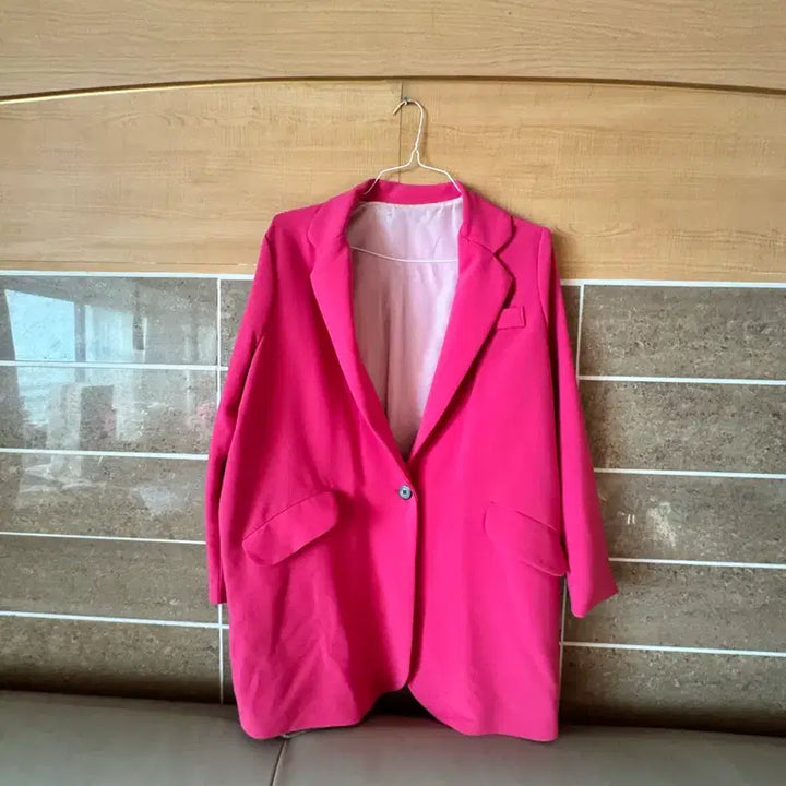 [BUNJANG] Hot Pink Women's Blazer Jacket / 핫핑크 여성 블레이저 자켓