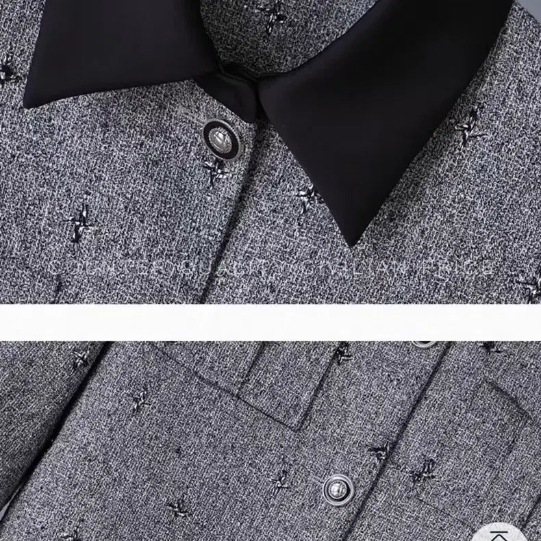 [SOLD OUT] 트위드 투피스 롱스커트 정장세트 겨울 하객룩 셋업 55사이즈