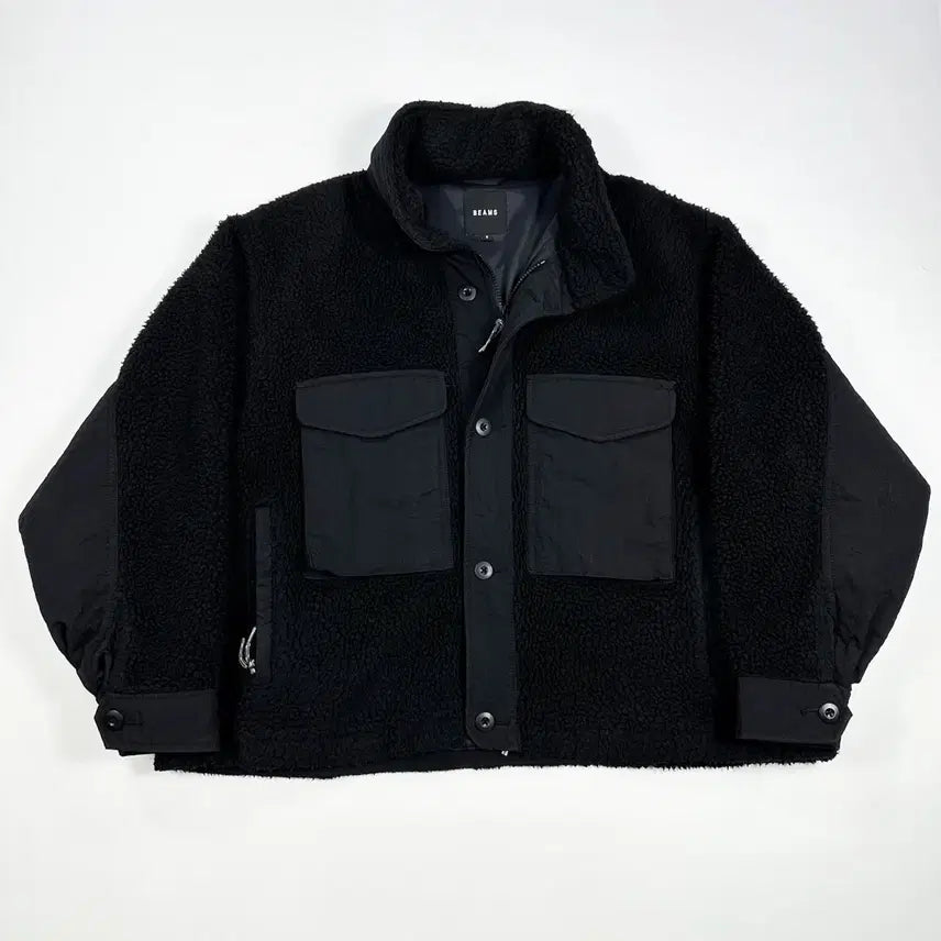 [BUNJANG] BEAMS M65 Fleece Jacket (Black, Size S) / (S) BEAMS 빔즈 재팬 M65 플리스자켓 후리스 블랙
