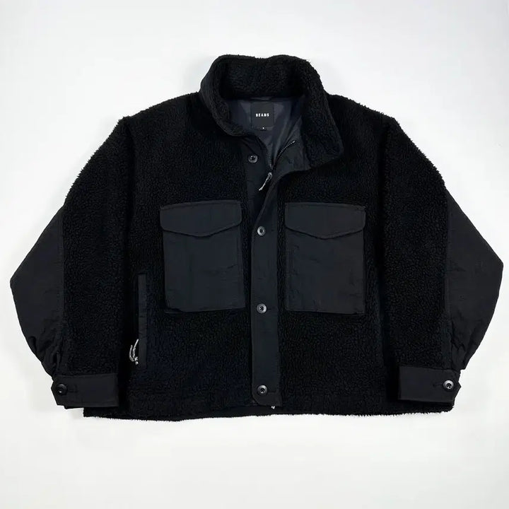 [BUNJANG] BEAMS M65 Fleece Jacket (Black, Size S) / (S) BEAMS 빔즈 재팬 M65 플리스자켓 후리스 블랙