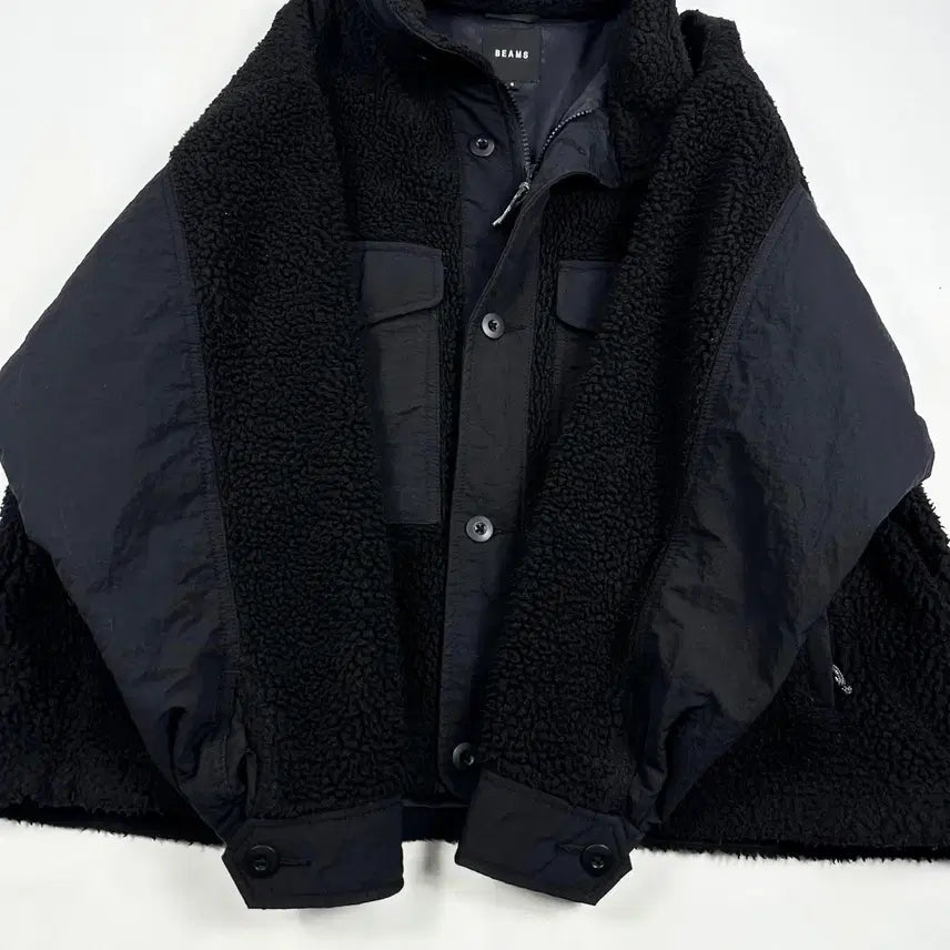 [BUNJANG] BEAMS M65 Fleece Jacket (Black, Size S) / (S) BEAMS 빔즈 재팬 M65 플리스자켓 후리스 블랙