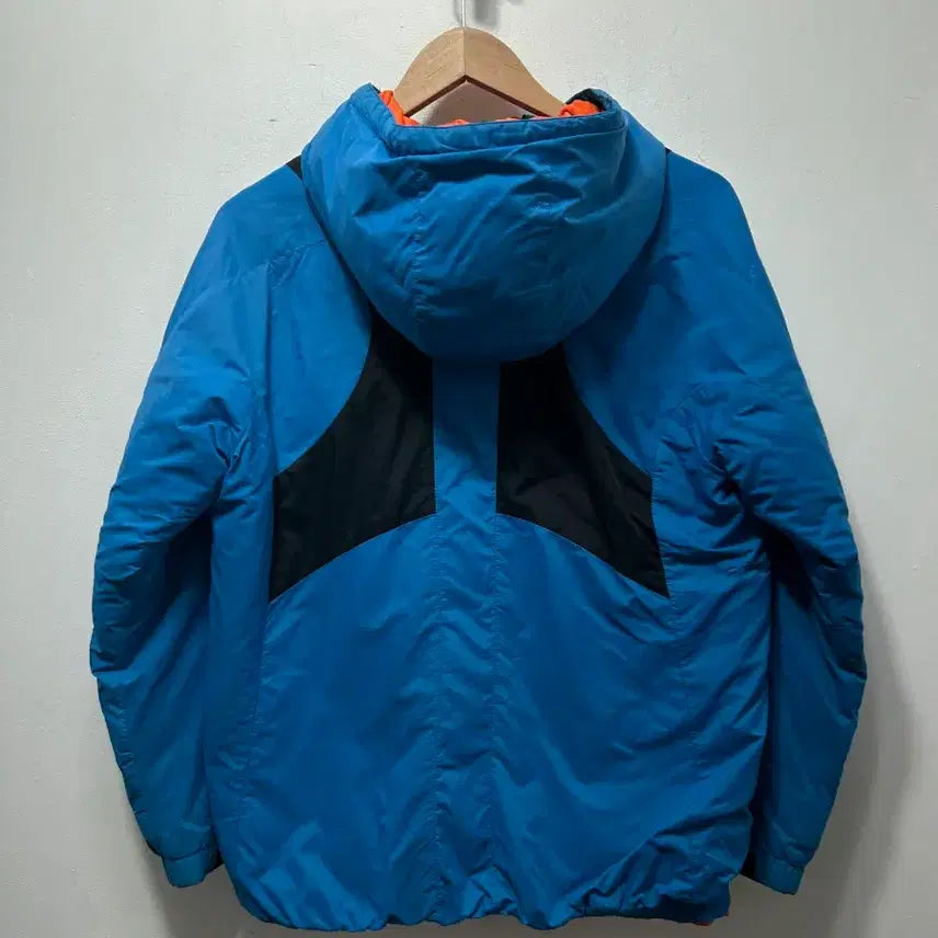 [BUNJANG] Descente Blue Hooded Lightweight Down Jacket S / 데상트 블루 후드 경량 패딩 디운  자켓 S
