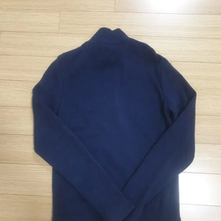 [BUNJANG] Lacoste Navy Knit Zip-Up Cardigan / 라코스테 네이비 니트 집업 가디건
