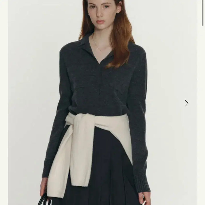 [BUNJANG] Sie Ness Charcoal Knit Cardigan / 시에sie 네스 칼라 니트 가디건 차콜 s