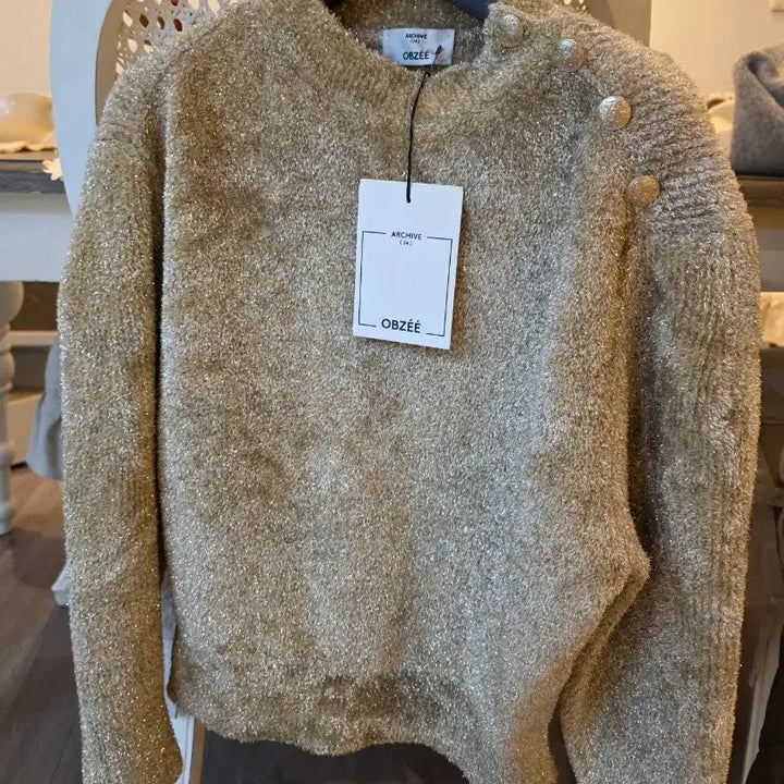 [BUNJANG] Obze Gold Knit Sweater / 새상품 오브제 니트