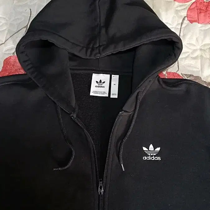 [BUNJANG] Adidas Fleece Hoodie Jacket / 아디다스 기모후드집업 실측100 가슴55 기장71