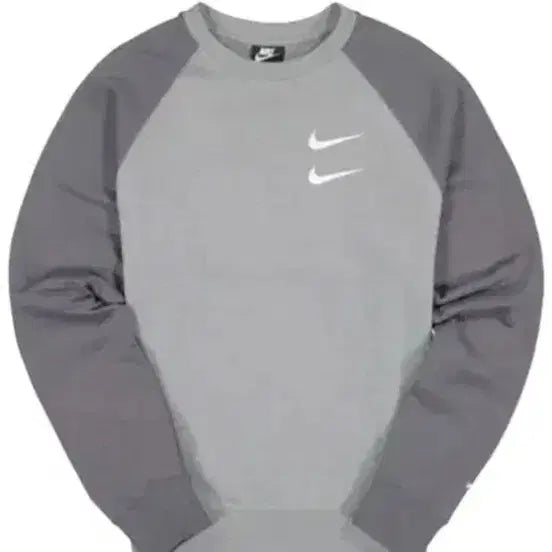 [BUNJANG] Nike NSW Double Swoosh Gray Sweatshirt / 나이키 NSW 더블 스우시 맨투맨 그레이