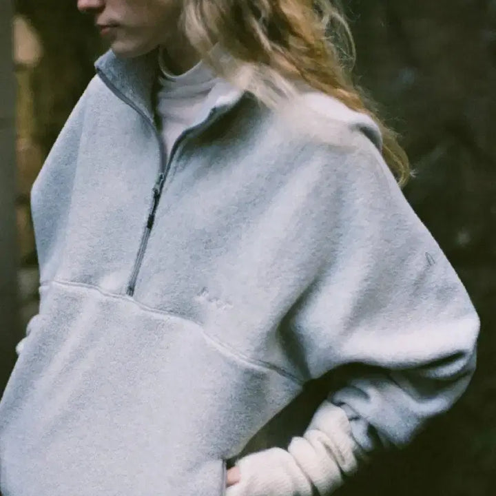 [BUNJANG] Monoha Lounge Fleece Half-Zip Up / 모노하 후리스 플리스 집업 Lounge fleece half-zip up