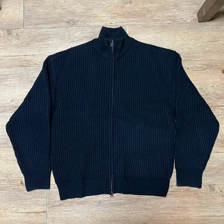 [BUNJANG] AMOMENTO Full Needle Blouson Black M / 아모멘토 풀 니들 블루종 블랙 m
