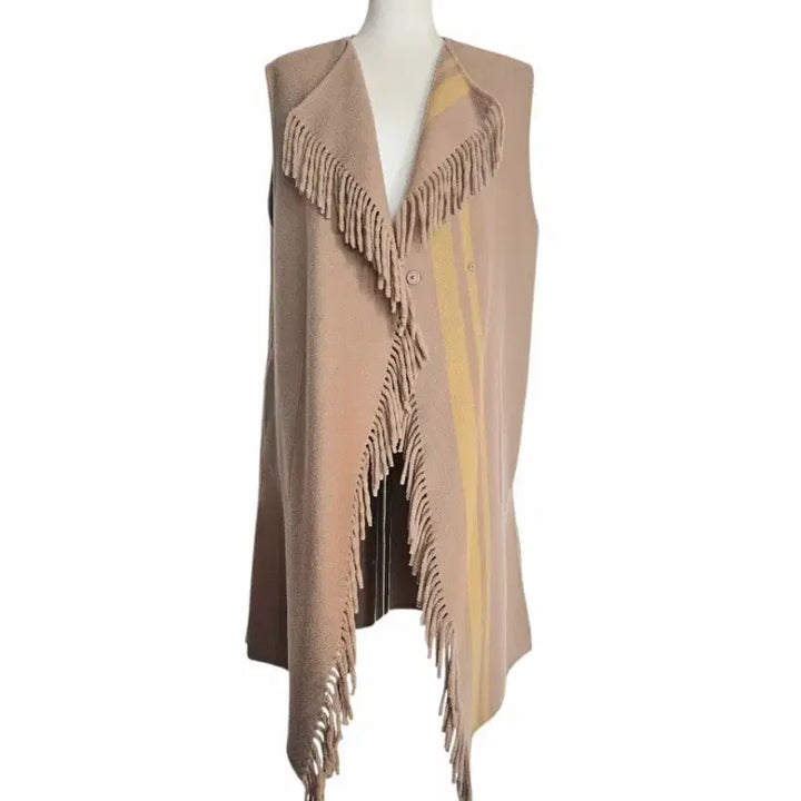 [BUNJANG] LBL Reversible Fringe Long Vest / LBL 리버시블 프린지 롱 베스트