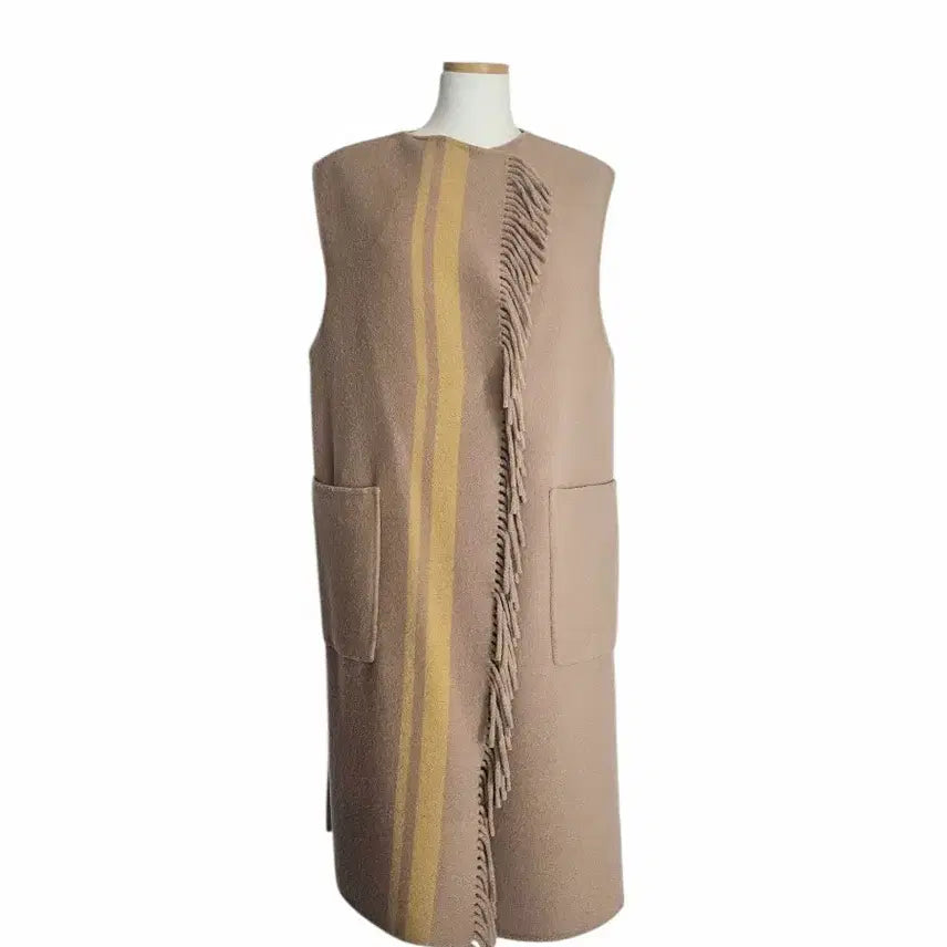 [BUNJANG] LBL Reversible Fringe Long Vest / LBL 리버시블 프린지 롱 베스트