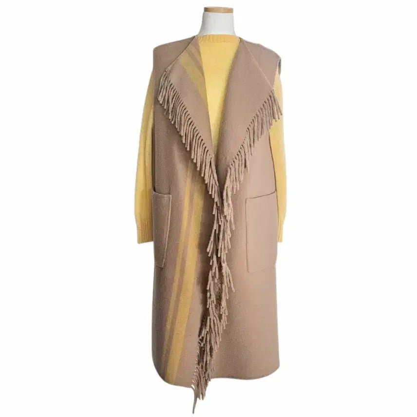 [BUNJANG] LBL Reversible Fringe Long Vest / LBL 리버시블 프린지 롱 베스트