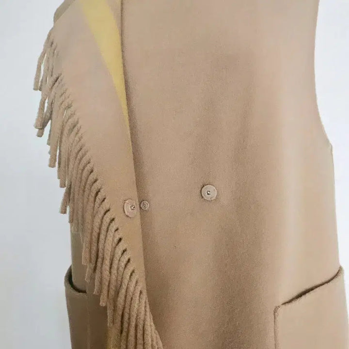 [BUNJANG] LBL Reversible Fringe Long Vest / LBL 리버시블 프린지 롱 베스트