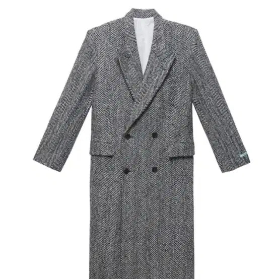 [BUNJANG] InstantFunk Herringbone Wool Double Long Coat / 인스턴트펑크 헤링본 울 더블 롱코트