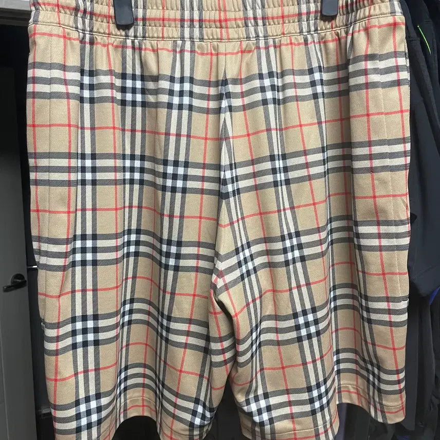 [SOLD OUT] 버버리 빈티지 체크 테크니컬 트윌 쇼츠 아카이브 베이지 XL