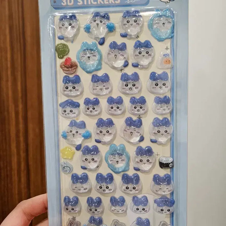 [BUNJANG] Chiiikawa Hachiware 3D Sticker / 다꾸 폰꾸 스티커 먼작귀 치이카와 하치와레 3D 스티커