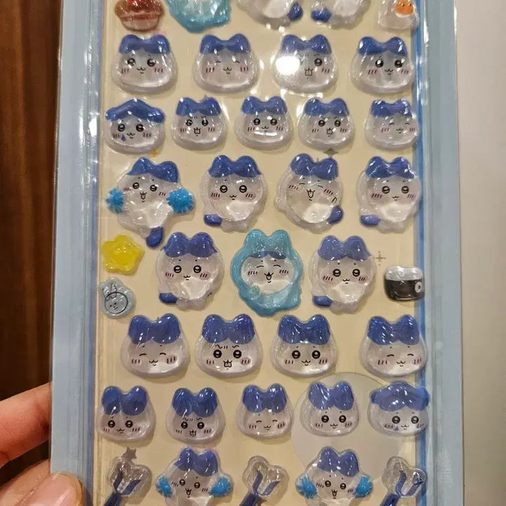 [BUNJANG] Chiiikawa Hachiware 3D Sticker / 다꾸 폰꾸 스티커 먼작귀 치이카와 하치와레 3D 스티커