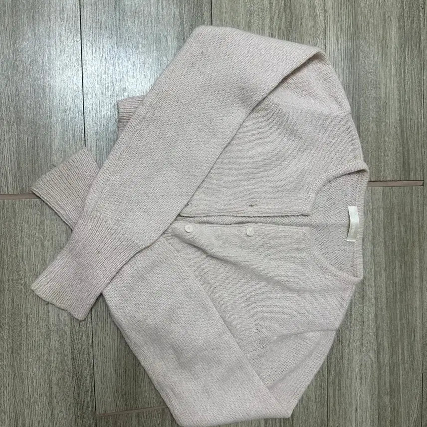 [BUNJANG] 3 Times Mohair Crop Cardigan Pink / 쓰리타임즈 모헤어 크롭 가디건 핑크