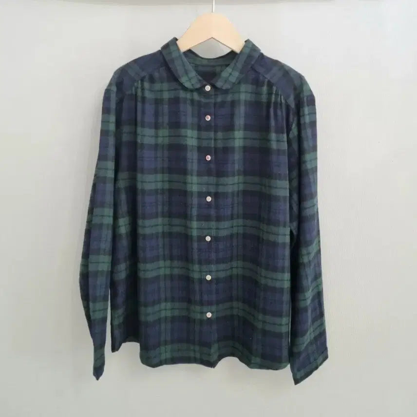 [BUNJANG] Unbranded Checkered Flannel Blouse / 체크면 기모 블라우스
