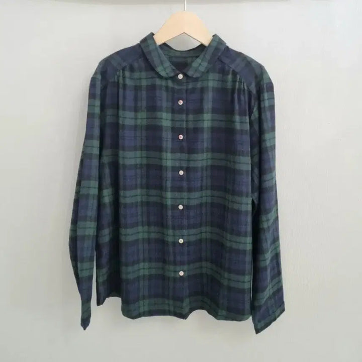 [BUNJANG] Unbranded Checkered Flannel Blouse / 체크면 기모 블라우스