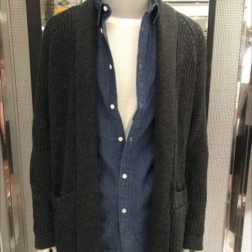 [SOLD OUT] [새것수준]]테이트(TATE) 남성 숄카라 롱 니트 가디건 (95/M)