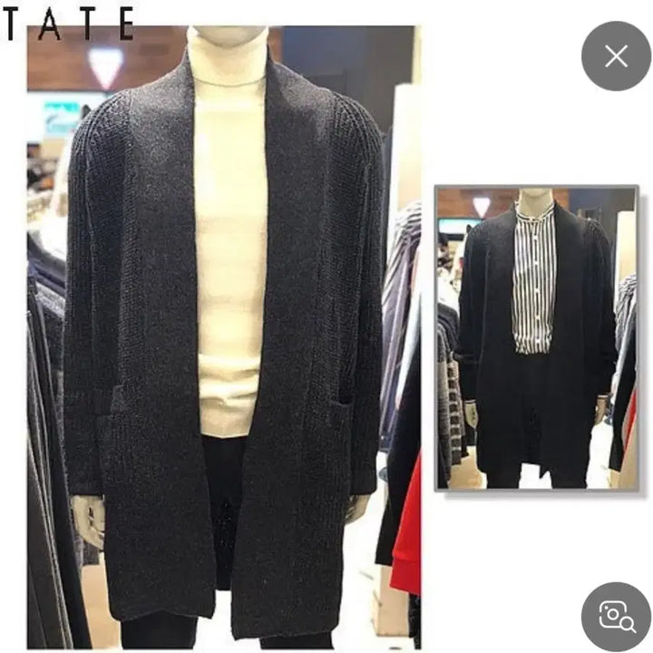 [SOLD OUT] [새것수준]]테이트(TATE) 남성 숄카라 롱 니트 가디건 (95/M)