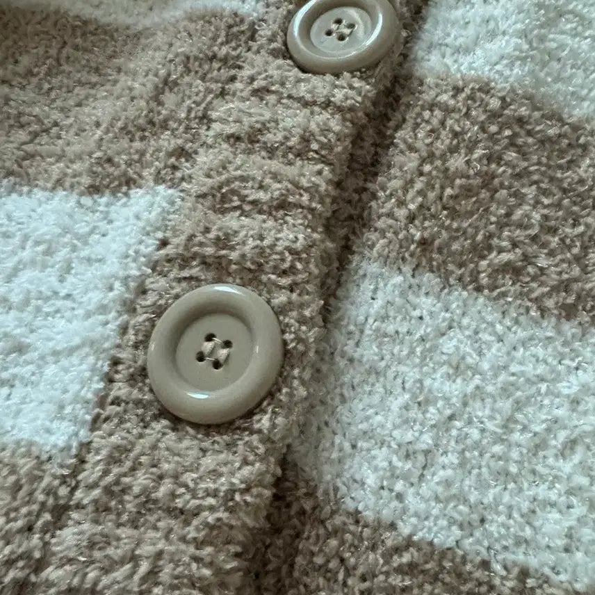 [BUNJANG] Latte Girly Striped Knit Dress &amp; Cardigan / 라떼 갸루 줄무늬 니트원피스, 가디건