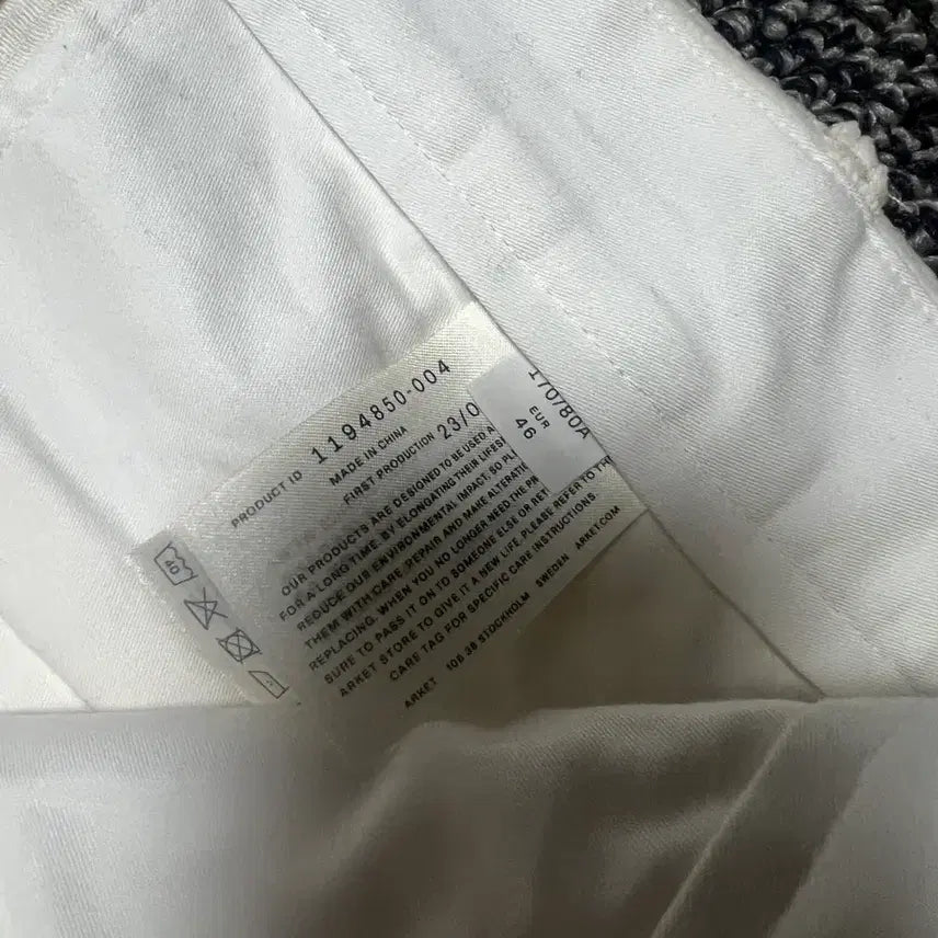 [BUNJANG] Arket Corduroy White Pants (Size 46) / 새상품) 아르켓 코듀로이 화이트 팬츠 46 사이즈