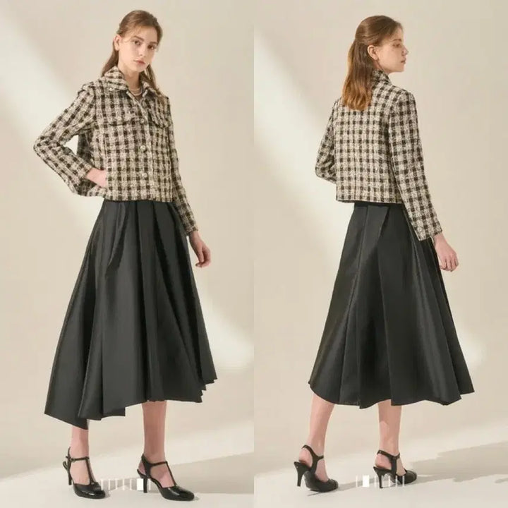 [BUNJANG] Hanseom Mine Tweed Button Up Jacket / 한섬 마인 [새옷] 트위드 플랩 버튼 업 재킷