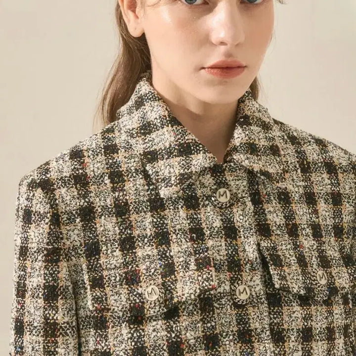 [BUNJANG] Hanseom Mine Tweed Button Up Jacket / 한섬 마인 [새옷] 트위드 플랩 버튼 업 재킷