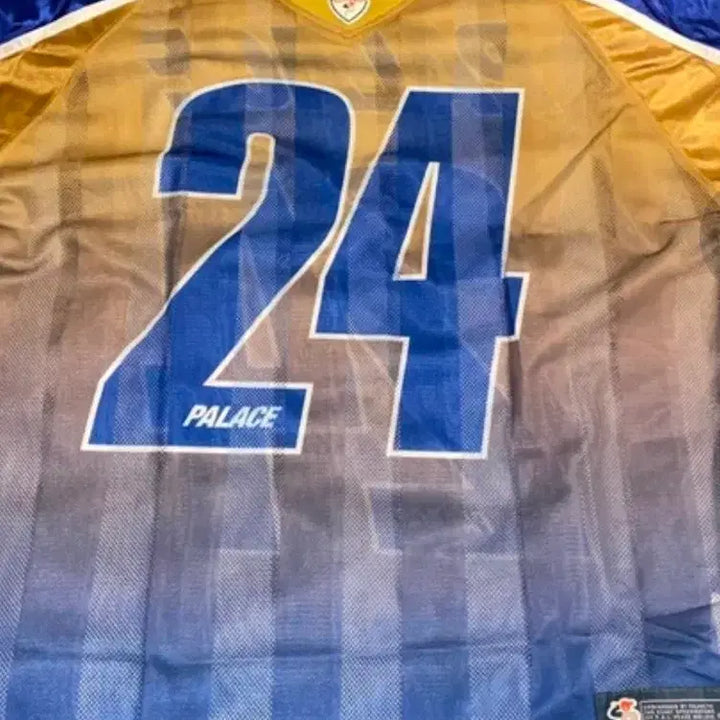 [BUNJANG] Xl Palace Mesh Stripe Jersey Blue Gold / (Xl)팔라스 메쉬 스트라이프 저지 블루 골드