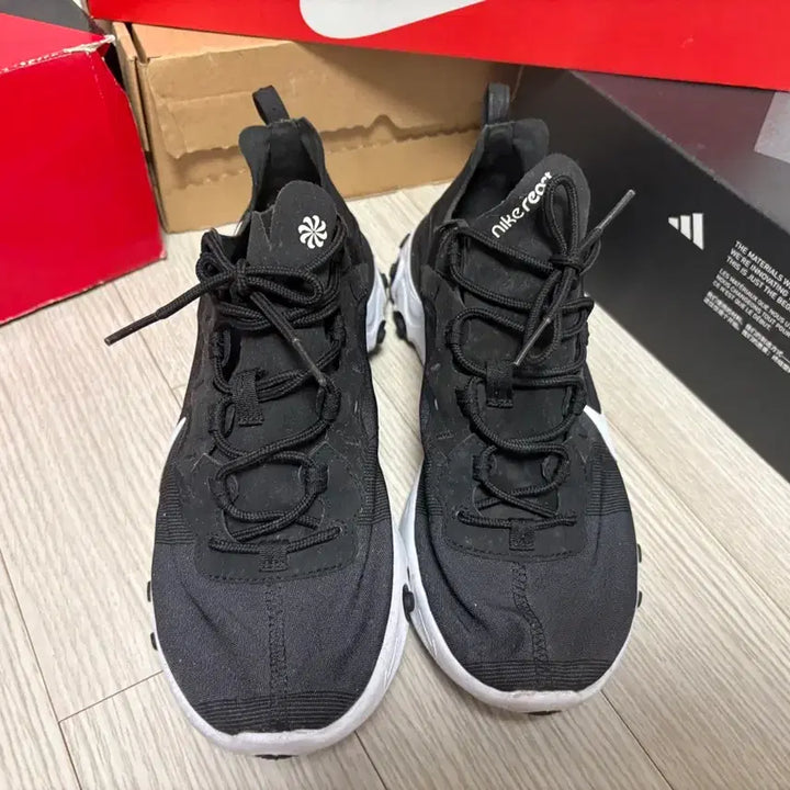 [BUNJANG] Nike React Element 55 Black Sneakers / 나이키 리액트 엘리먼트 55 블랙 275mm