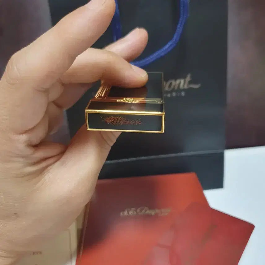 [BUNJANG] Dupont Line 2 CA16890 Lighter Set / [새상품,풀세트] 듀퐁라이터 라인2 ca16890 금사 옻칠 금장 듀퐁