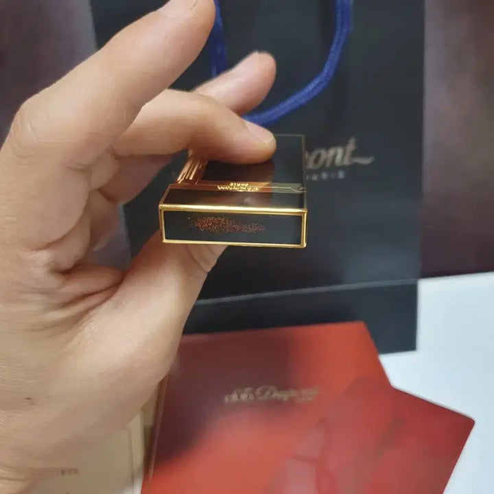 [BUNJANG] Dupont Line 2 CA16890 Lighter Set / [새상품,풀세트] 듀퐁라이터 라인2 ca16890 금사 옻칠 금장 듀퐁