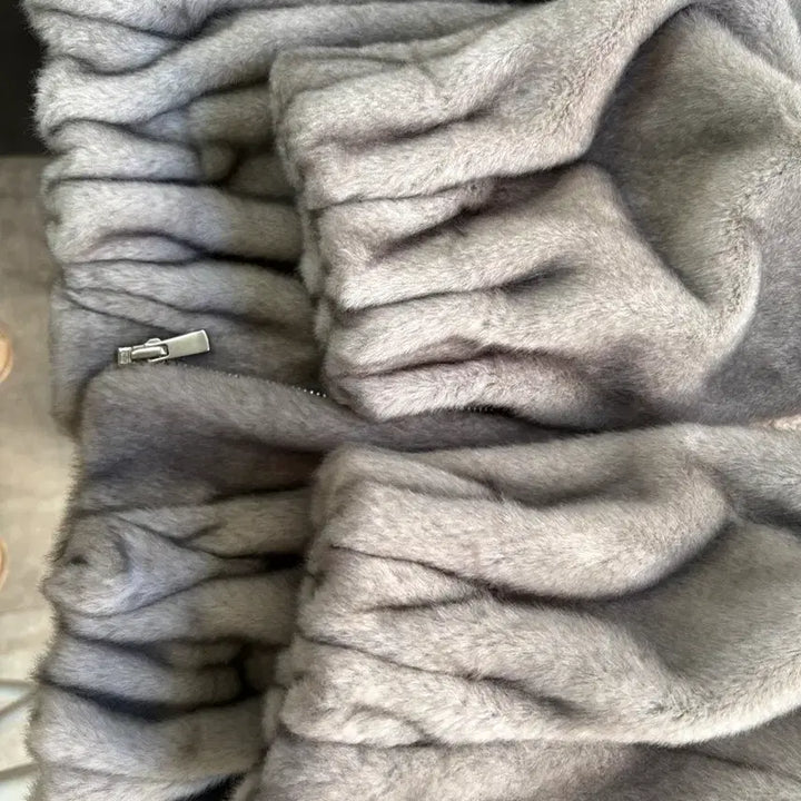 [BUNJANG] Renoma Hooded Fur Zip-up Jumper / 레노마 후드 모피 집업 점퍼