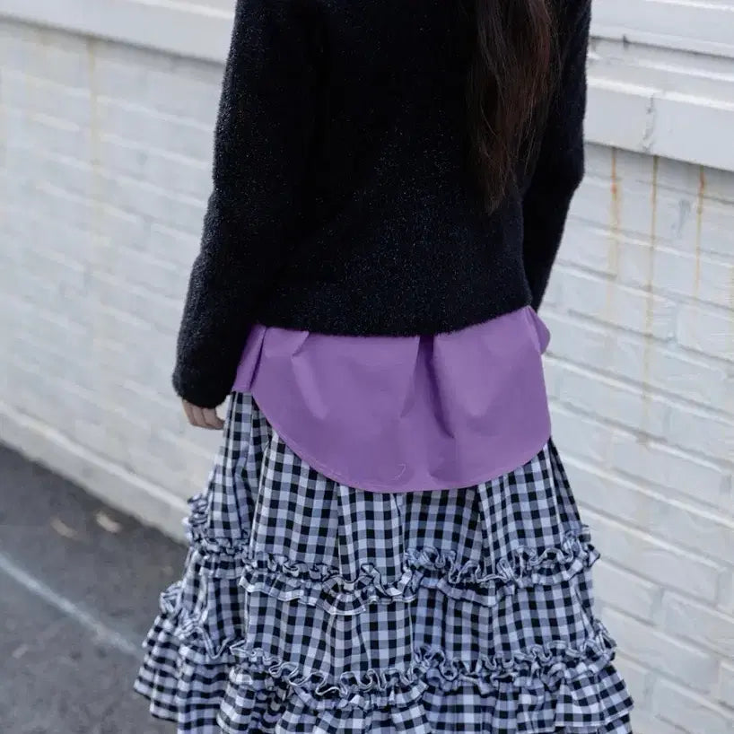 [SOLD OUT] 생긴스튜디오 TINSEL KNIT BUTTON CARDIGAN 블랙